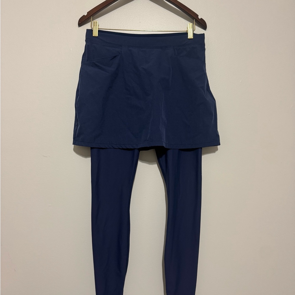 Renwick Skirted Leggings Navy Blue Pull-On Legging Skirt RNWK Size Medium